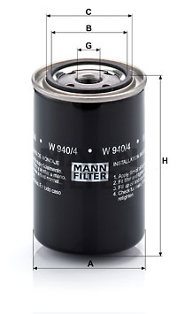 Filtru ulei (W9404 MANN-FILTER)