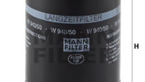 Filtru ulei (W94050 MANN-FILTER) AUDI,VW