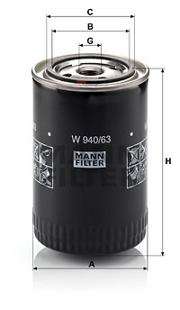 Filtru ulei (W94063 MANN-FILTER) LANDINI,NEW HOLLAND