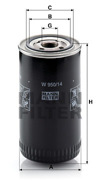 Filtru ulei (W95014 MANN-FILTER) NISSAN