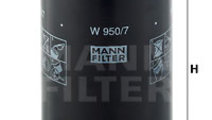 Filtru ulei (W9507 MANN-FILTER) EBRO,KIOTI,LANDINI...