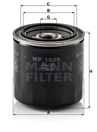 Filtru ulei (WP1026 MANN-FILTER) TOYOTA