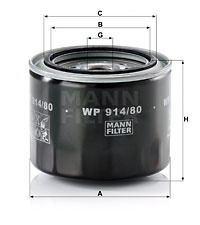 Filtru ulei (WP91480 MANN-FILTER) TOYOTA