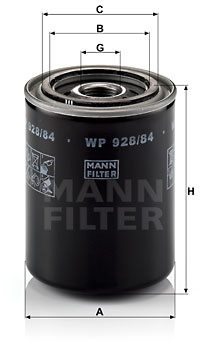 Filtru ulei (WP92884 MANN-FILTER) NISSAN