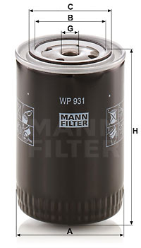 Filtru ulei (WP931 MANN-FILTER) FIAT,FSO
