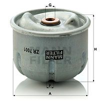 Filtru ulei (ZR7001 MANN-FILTER) FORD,FORD AUSTRALIA