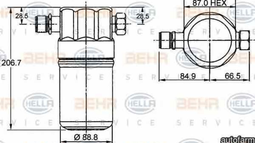 Filtru Uscator Aer Conditionat AUDI 80 Avant 8C B4 HELLA 8FT 351 192-041