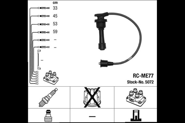 Fisa Aprindere Rcme77 Ngk Mitsubishi 5072