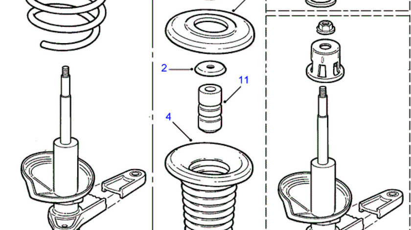 Flansa amortizor telescop cu rulment punte fata Land Rover Freelander KAYABA RNX100101