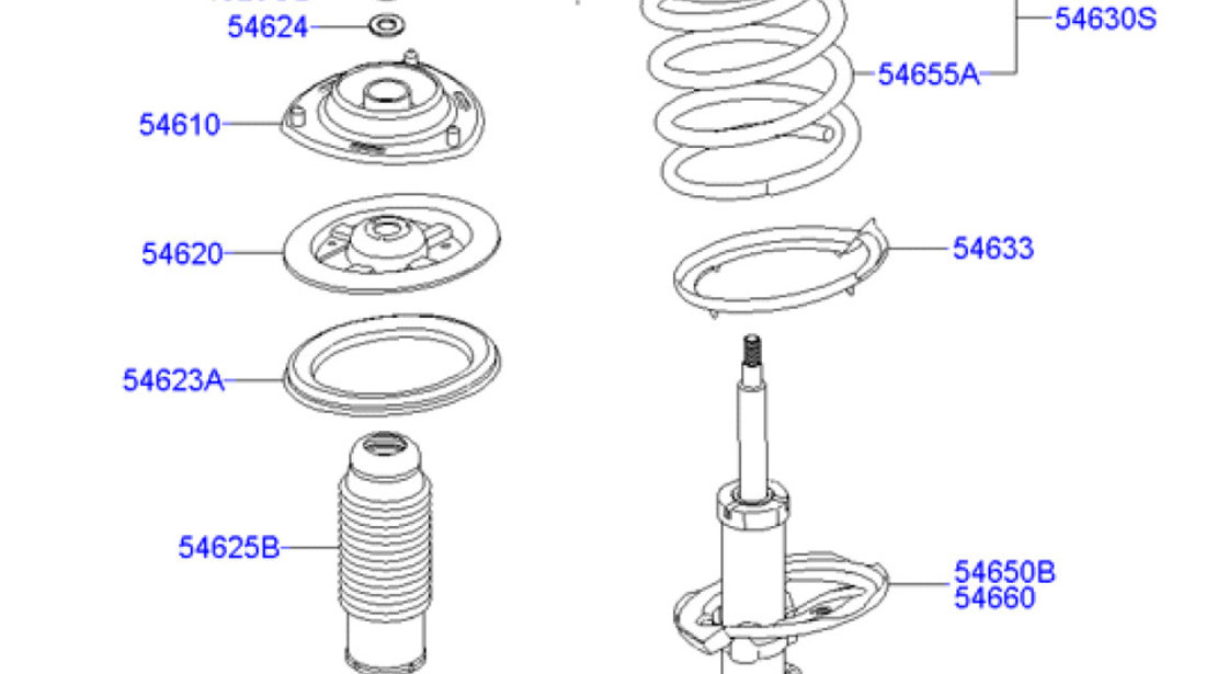 Flansa amortizor telescop punte fata Hyundai Tucson (cu rulment) HYUNDAY OE 54610-2E100