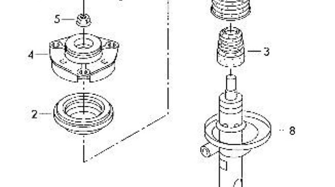 Flansa amortizor telescop punte fata+rulment Vw Passat 3C2 KAYABA sm1713