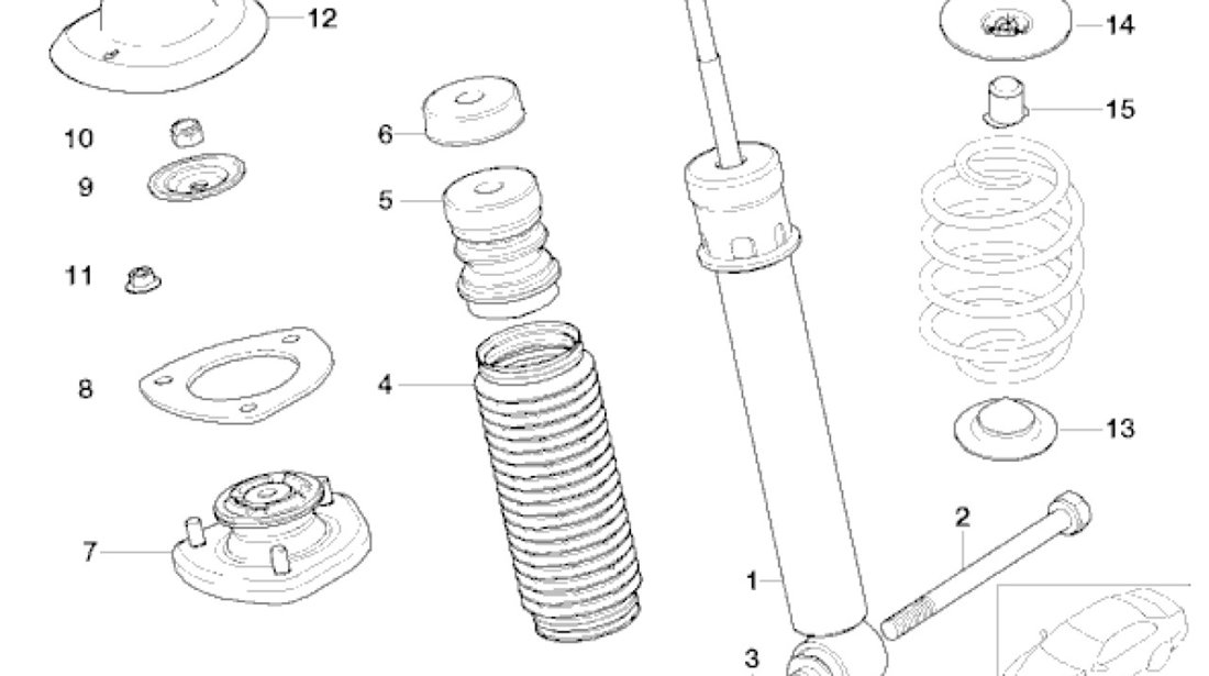 Flansa amortizor telescop punte spate BMW X5 (E53) SACHS 33526773669