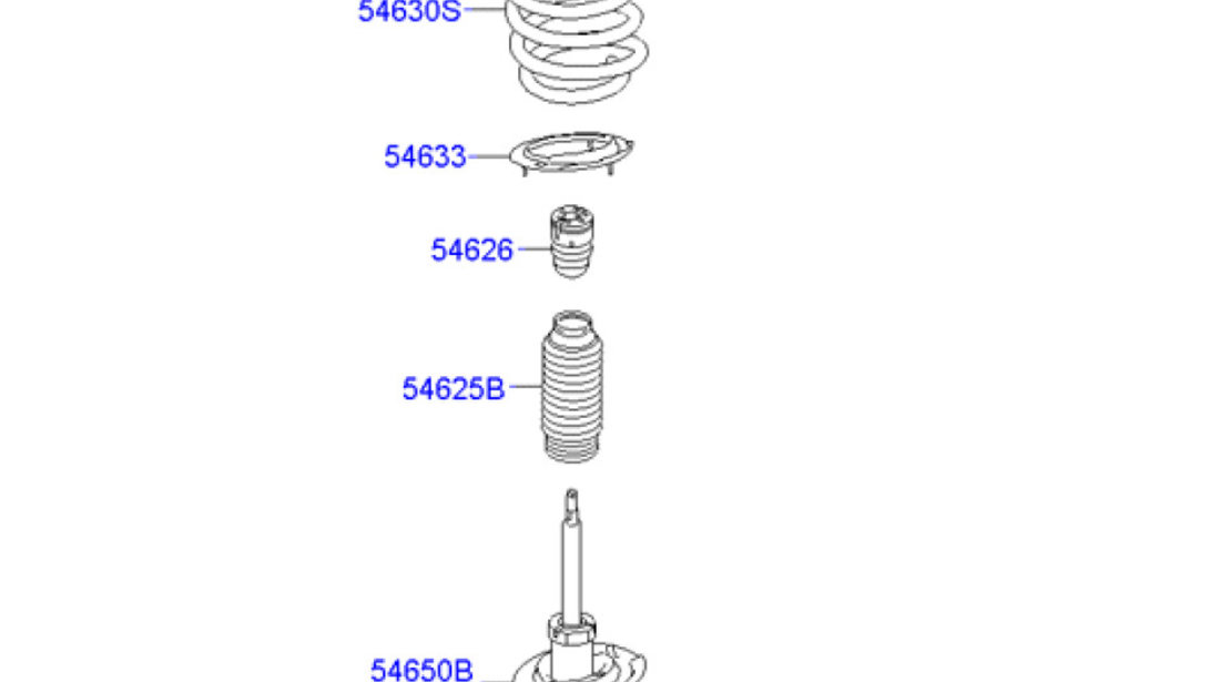 Flansa amortizor telescop+rulment punte fata Hyundai ix35 KIA OE 54610-2Y100+54612 3R000