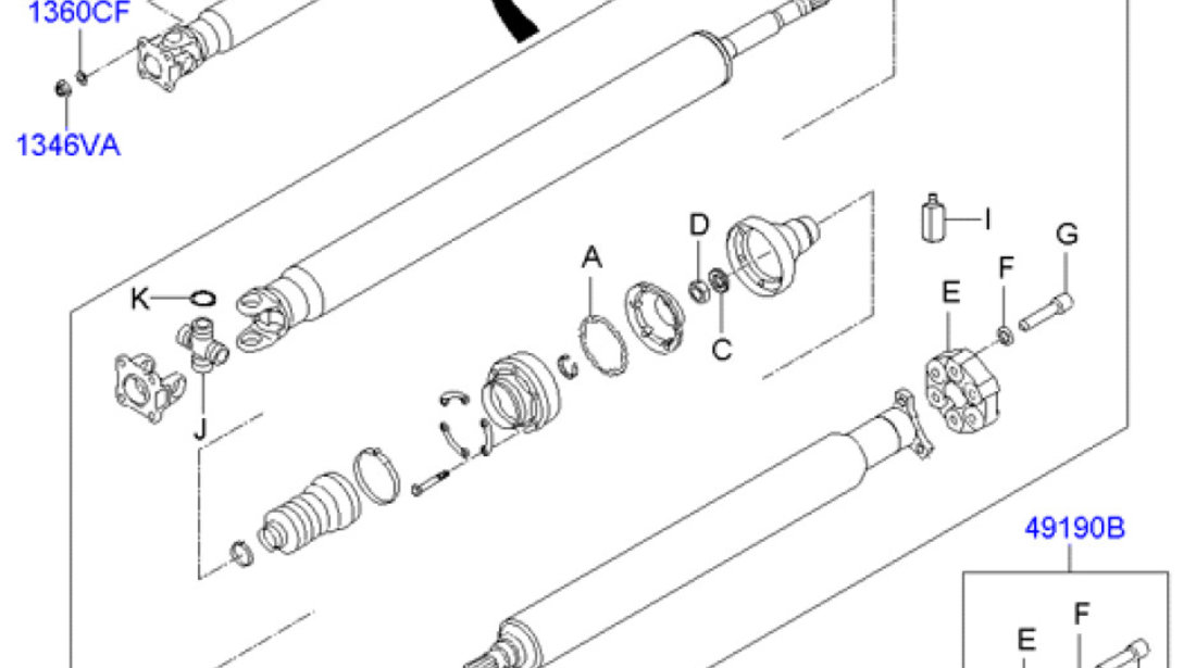 Flansa cardan elastica Hyundai Tucson poz.49190B) HYUNDAY OE 49190-2EB00