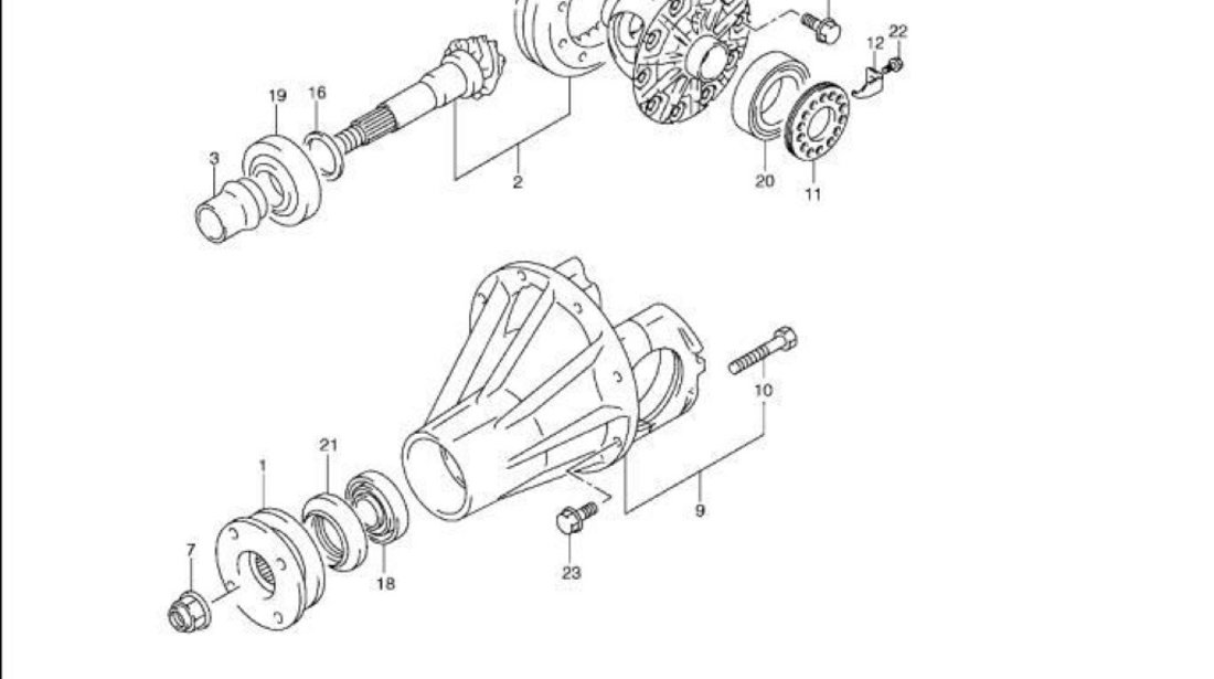 Flansa grup fata/spate spre cardan Suzuki Jimny (poz.1) SUZUKI OE 27110-83C00