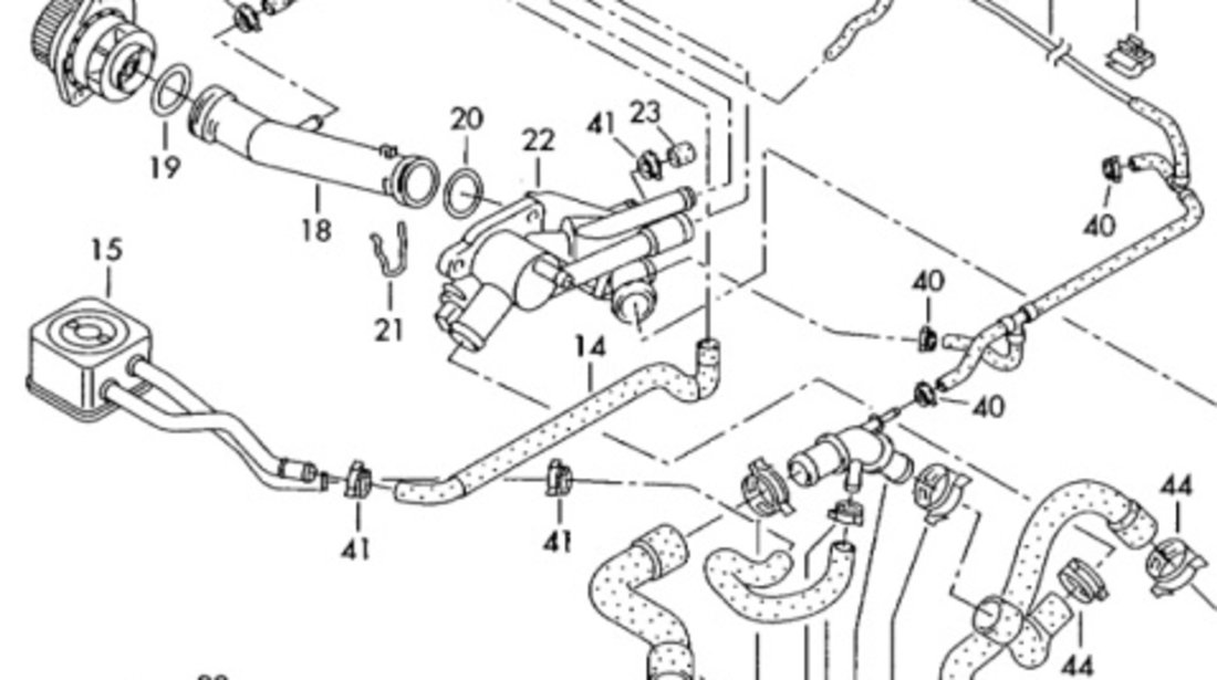 Flansa lichid racire Volkswagen Golf 4 1J0121087C OEM 1J0121087C