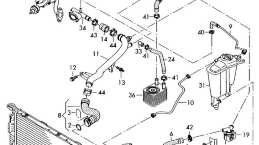 Flanse sistem racire Audi A4 B8 2.0 TDI CAG Sedan 2009 OEM 8K0122293B