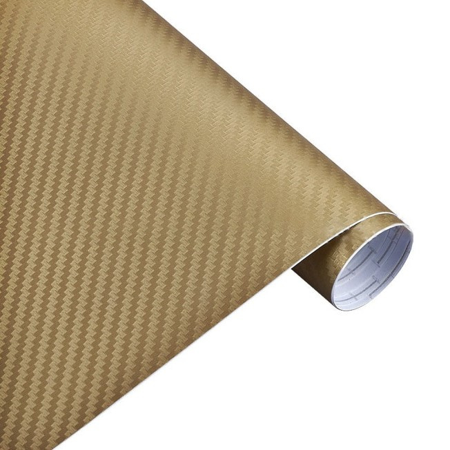 Folie Auto Carbon 3D Auriu 127CM X 1M TCT-1458
