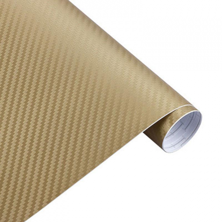 Folie Auto Carbon 3D Auriu 127CM X 1M TCT-1458