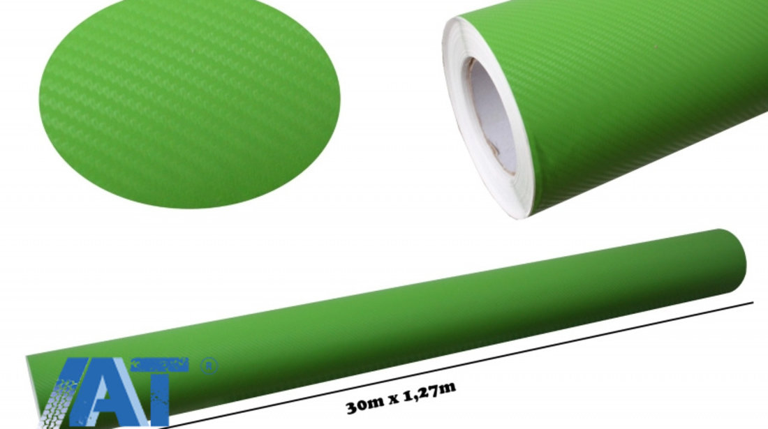 Folie auto carbon 3d texturata verde - colant auto 1.27 / (30M)