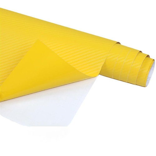 Folie Carbon 3D Galben Taxi Latime 1.27M x 1M TCT-1605