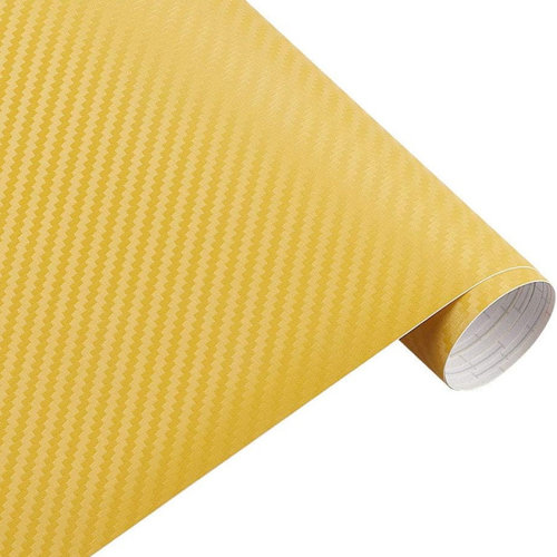 Folie Carbon 3D Galben Taxi Latime 1.27M x 1M TCT-1605