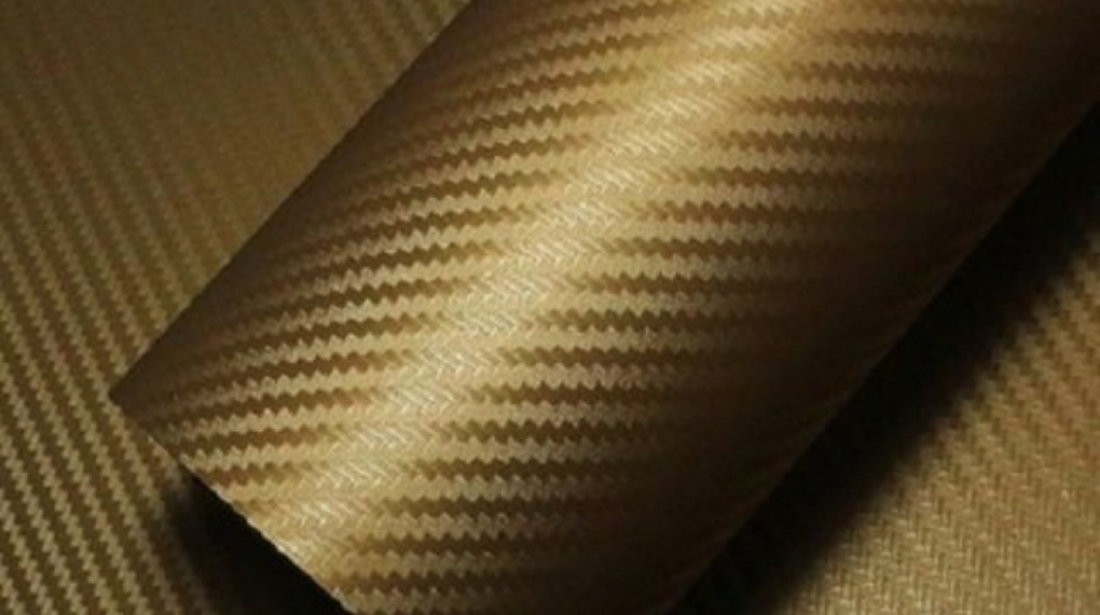 Folie colantare auto Carbon 3D - Gold (3m x 1,27m) AVX-T1601