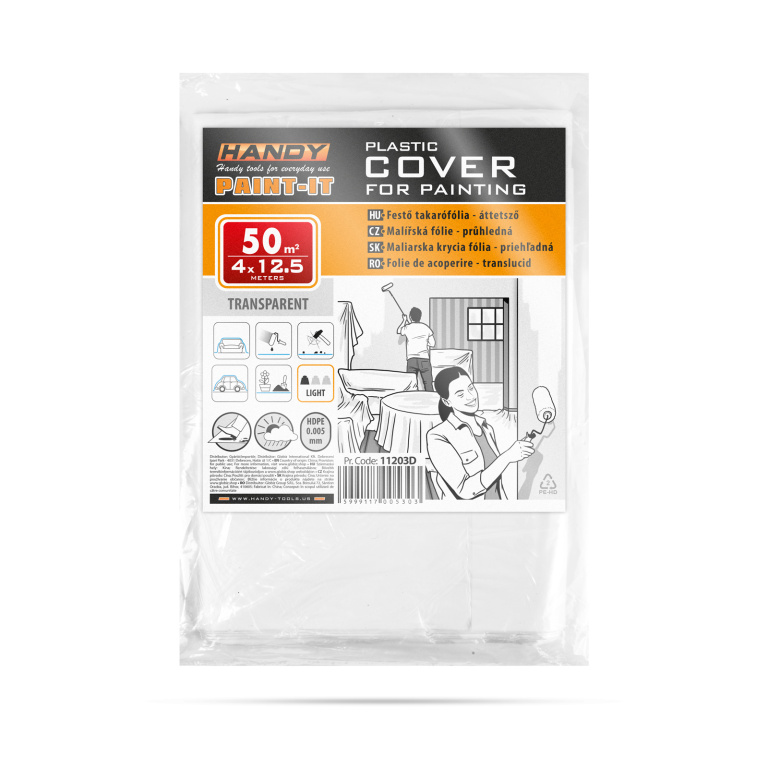 Folie de acoperire - HDPE - 5 microni - 4 x 12,5 m 11203D