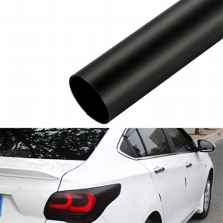 Folie Protecție Faruri / Stopuri Negru Mat 10m x 30cm 10XFOL109