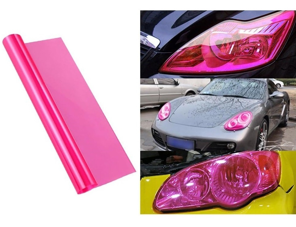 Folie Protecție Faruri / Stopuri Roz Transparenta 10m x 30cm 10XFOL104