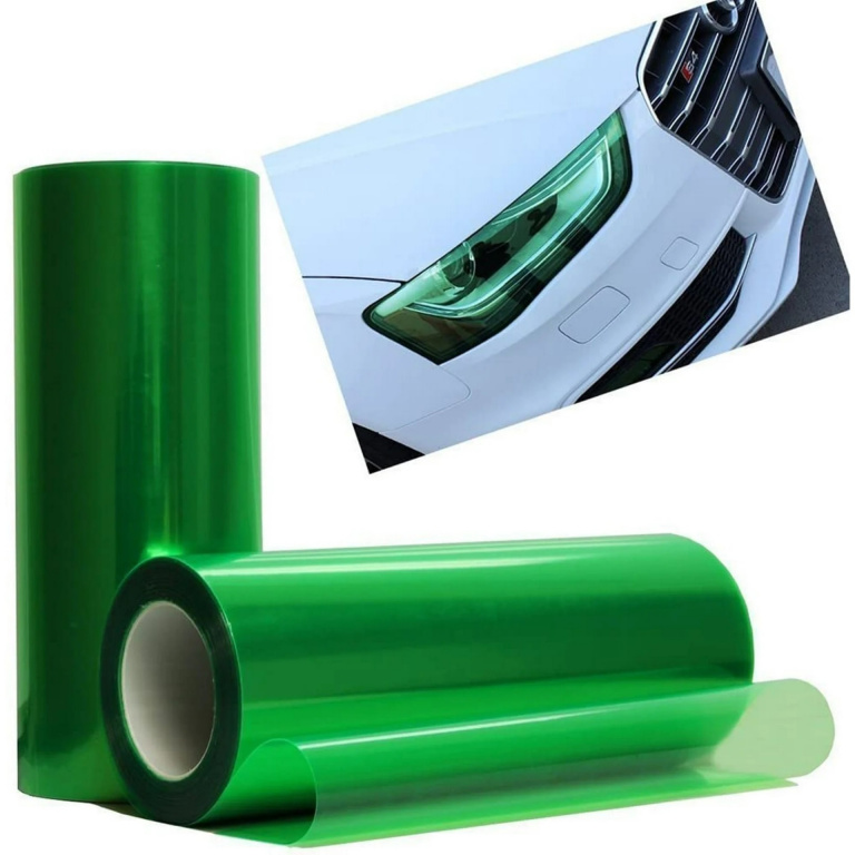 Folie Protecție Faruri / Stopuri Verde Transparenta 10m x 30cm 10XFOL107