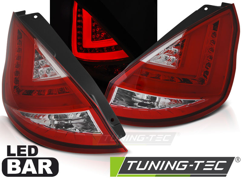 FORD FIESTA MK7 08-12 HB ROSU ALB LED BAR