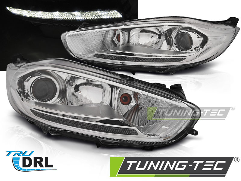 FORD FIESTA MK7 13-16 LED DRL Crom look