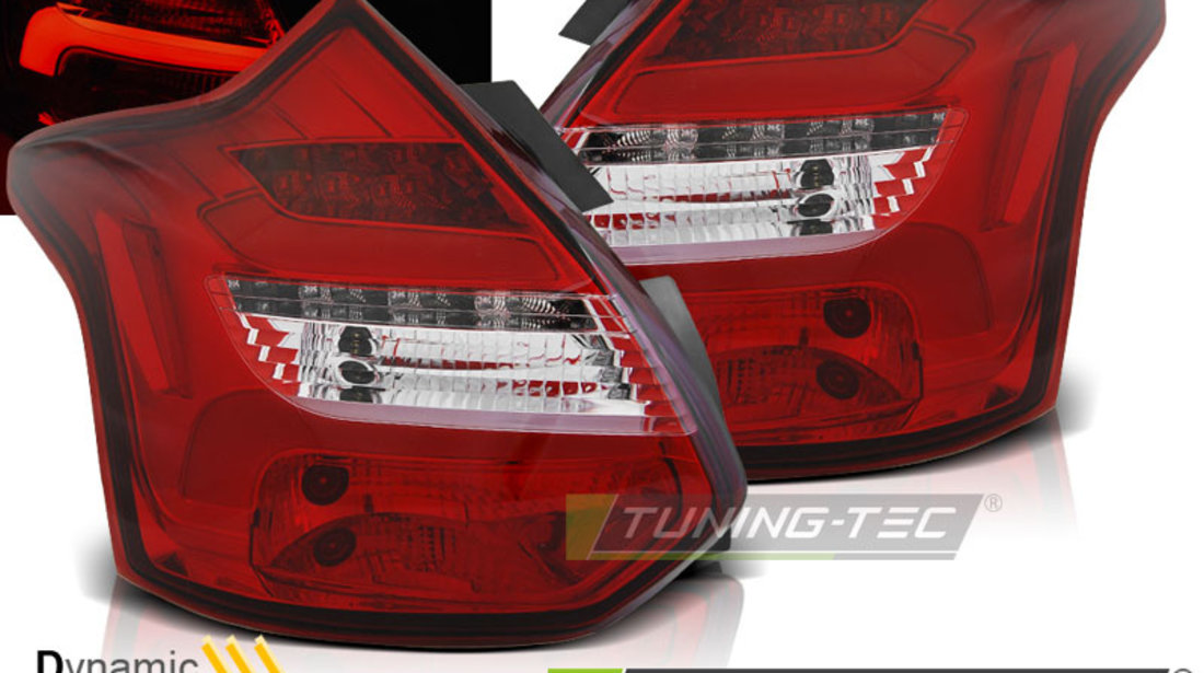 FORD FOCUS 3 11-10.14 HATCHBACK ROSU ALB LED BAR SEQ IND.