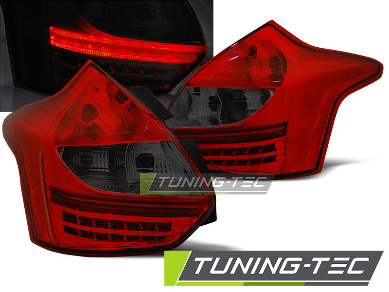 FORD FOCUS 3 11- 10.14 HATCHBACK ROSU SMOKE LED
