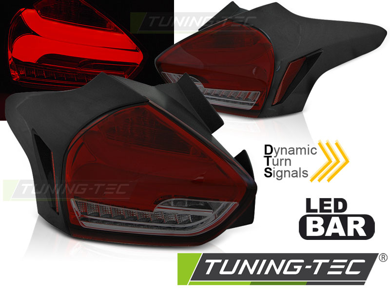 FORD FOCUS 3 15-18 HATCHBACK ROSU SMOKE SEQ LED