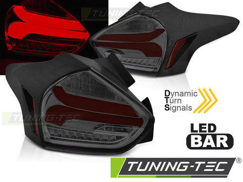 FORD FOCUS 3 15-18 HATCHBACK SMOKE ROSU SEQ LED