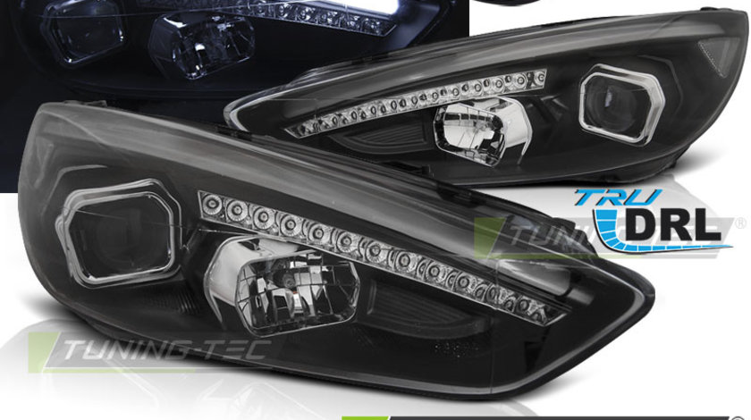 FORD FOCUS MK3 15-18 BLACK DRL LED