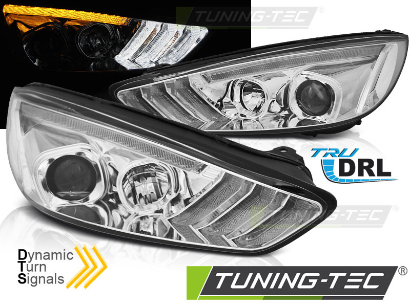 FORD FOCUS MK3 15-18 Crom look DRL LED SEQ INDICAOR