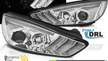 FORD FOCUS MK3 15-18 Crom look DRL LED SEQ INDICAO...