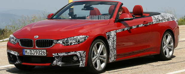 Foto Spion: Noul BMW Seria 4 Convertible pozeaza cabrio, intr-un rosu incantator