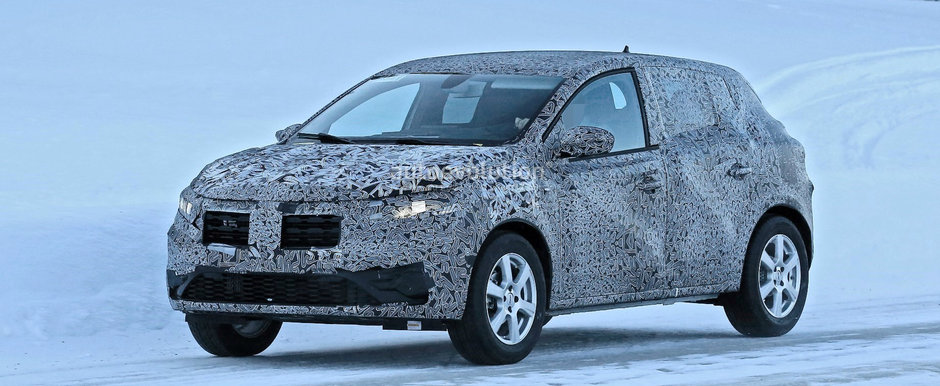 Fotografii spion au surprins-o in teste. Noua generatie DACIA SANDERO ar putea avea motor de 150 CP Fotografii spion au surprins-o in teste. Noua generatie DACIA SANDERO ar putea avea motor de 150 CP
