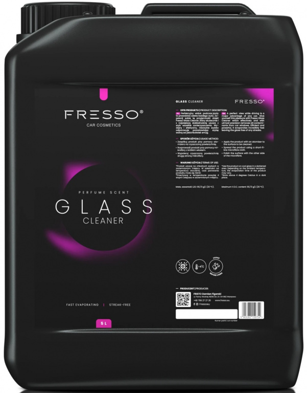 FressoGlass Cleaner Solutie Curatat Geamuri 5L FR-GC-5000
