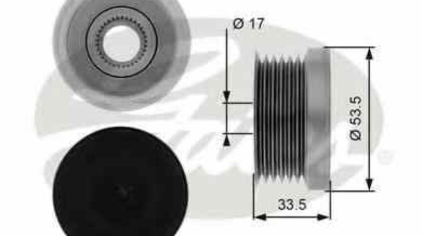 Fulie alternator BMW 5 E60 GATES OAP7111