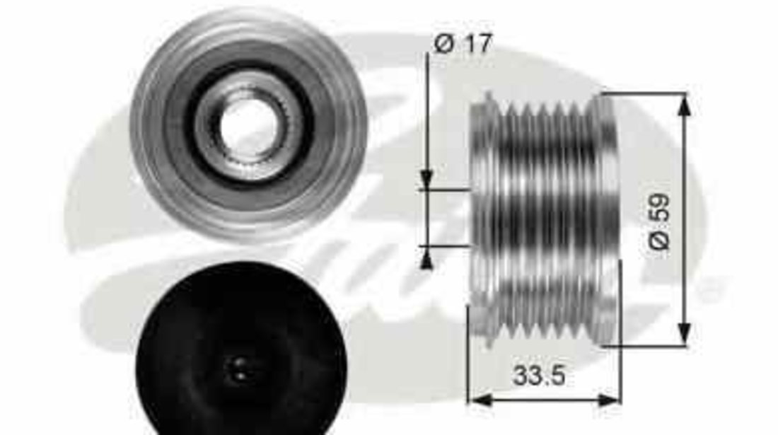 Fulie alternator CITROËN C2 JM GATES OAP7080