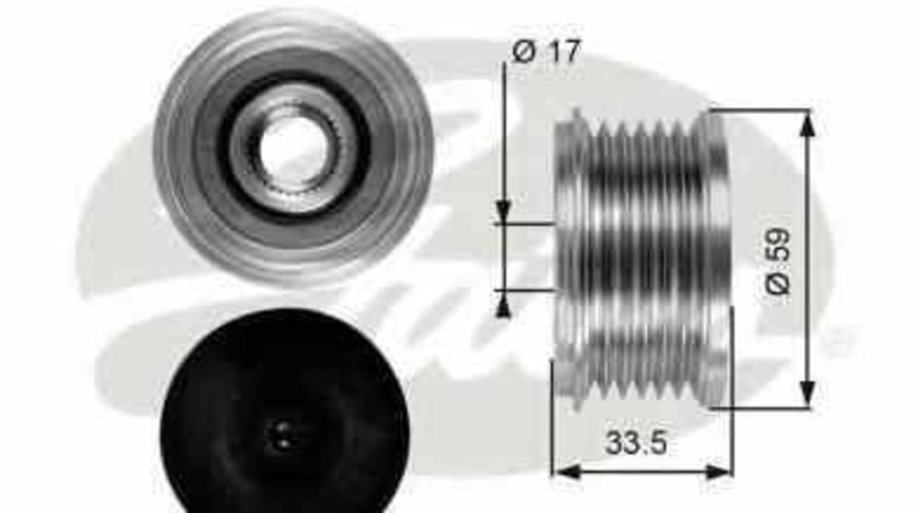 Fulie alternator CITROËN C4 Grand Picasso I UA GATES OAP7080