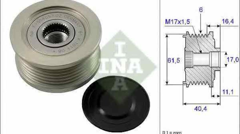 Fulie alternator FIAT PUNTO 188 INA 535 0115 10