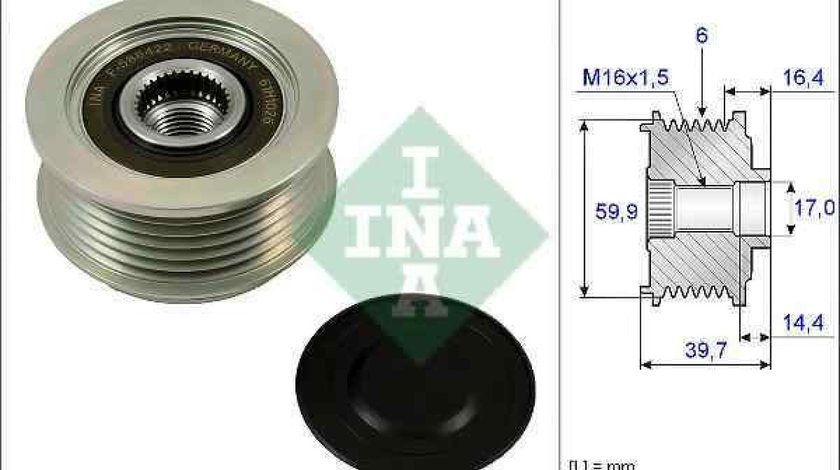Fulie alternator KIA MAGENTIS (MG) INA 535 0241 10