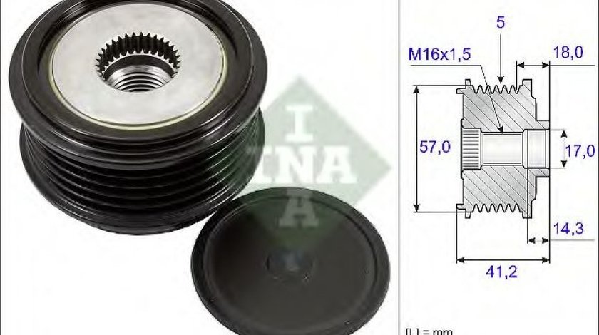 Fulie alternator KIA RIO III (UB) (2011 - 2016) INA 535 0248 10 - produs NOU