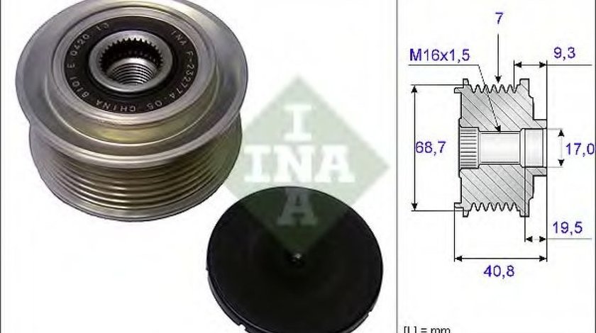 Fulie alternator KIA SORENTO I (JC) (2002 - 2009) INA 535 0079 10 - produs NOU